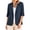 Navy, variant on cocolona Womens 3/4 Sleeve Blazers Dressy Casual Open Front Business Solid Color Jacket With Roll Tab Cuffs And Pockets