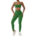 thumbnail image 2 of Conjuntos de entrenamiento for mujeres 2 piezas de talle alto sin costuras con sujetador deportivo acolchado conjuntos de ropa de gimnasio, 2 of 7