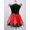 Green, variant on MSemis Girls Flying Sleeves Striped Sequins Multi-layer Puff Skirt Hat Christmas Dress Up