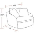 thumbnail image 7 of Pemberly Row Fabric Upholstered Swivel Chair with 2 Toss Pillows - Sand, 7 of 7