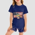 thumbnail image 2 of mgoYE 250th Anniversary USA Polo Shorts Set Girls 250 Years America Anniversary Outfit Set Girls Boys 250th Independence Day Freedom Outfit Set USA Flag Star and Stripes Shorts Set, 2 of 7