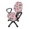 thumbnail image 2 of SCRAWLGOD Panda Love Pink Set of 2 Non-Slip Seat Covers for Office Chairs Stretchable Easy to Remove Swivel Chair Cover Scratch Resistant Desk Chair Slipcovers, 2 of 7