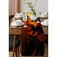 thumbnail image 4 of Summer Coconut Tree Ocean Waves Table Runner-70 Inch Long Beach Orange Sunset Table Runners Linen Burlap Tablerunner for Kitchen Dining Room Holiday Party, 4 of 9