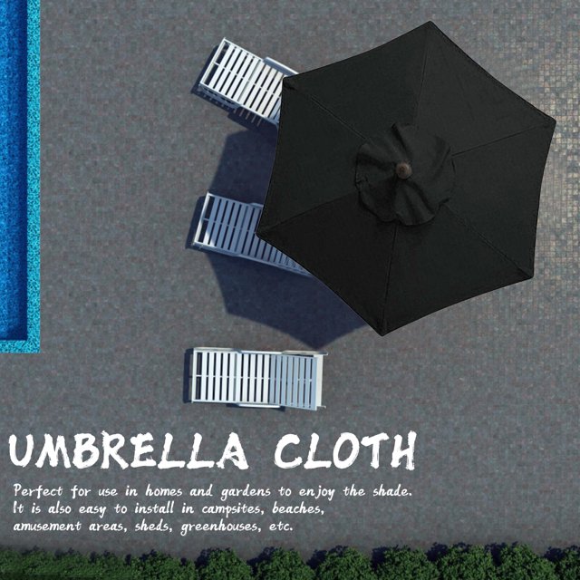 6/8 huesos paraguas paraguas reemplazo de poliéster sunshade tela impermeable accesorios para ropa de lluvia lavable