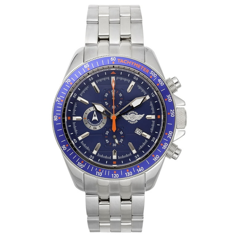 Zentler Freres Chimaera Men s Chronograph Watch Stainless Steel Case Colored Tachymeter