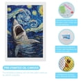 thumbnail image 3 of Diamond Art Kits for Adults, Vintage Starry Sky SharkDiamond Painting Kits for Beginners, Frameless Round 5D Full Drill Diamonds Art Gem Art Crafts Home Decor Gifts, 3 of 8