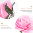 thumbnail image 2 of EeaseMX 5 broches de flores de tela de 10 cm para novia, con forma de rosa realista, para el pelo, para vestido de boda (rosa), 2 of 7