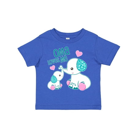 

Inktastic Oma Loves Me-cute Elephants Gift Toddler Boy or Toddler Girl T-Shirt