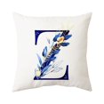 thumbnail image 1 of TEVEQ ¡Rebajado! Funda de almohada, 1 pieza, fundas de almohada decorativas con letras del alfabeto, fundas de cojín con flores, 18 x 18 pulgadas, protectores de almohada cuadrados para sofá,, 1 of 4