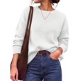 thumbnail image 2 of BTFBM Oversized Sweaters for Women Fall Clothes Crewneck Winter Outfits Drop Shoulder Tunics, Long Sleeve Pullover Tops, Loose Fit Tunic Tops, Casual Cozy Fashion Clothing, Going Out Outfits, 2 of 11