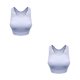 thumbnail image 4 of Wosthever Chaleco de malla Sujetador deportivo sin costuras Fitness Yoga Sujetador Ropa interior Camiseta Hombro Señora Cómodo Moda Púrpura 2piezas, 4 of 6