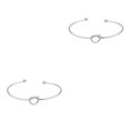 thumbnail image 4 of Minnieouse de metal Encanto Estilo simple Chicas Brazalete abierta Decoración del cuerpo Accesorio de moda Pulseras Brazalete Plata Type2 NO2 Minnieouse CBP234435, 4 of 5