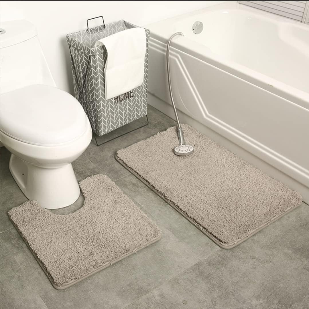 bathroom rug, sets 2 piece, nonslip bath machine washable,cozy durable