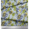 thumbnail image 2 of Soimoi Green Heavy Satin Fabric Leopard & Wild Animal Skin Decor Fabric Printed BTY 54 Inch Wide, 2 of 3