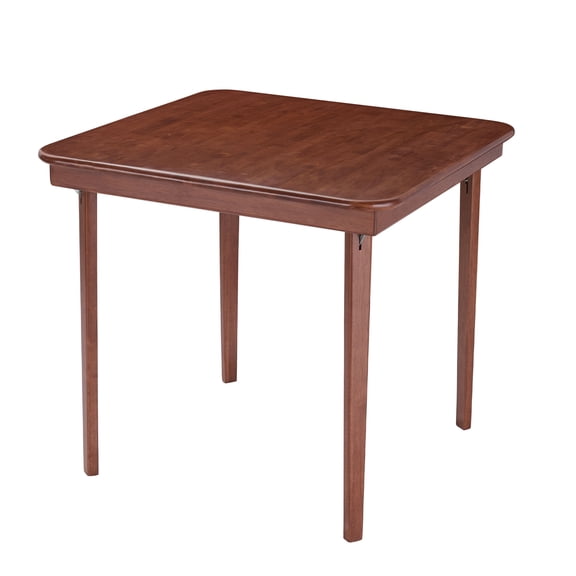 Stakmore Straight Edge 32" Square Folding Card Table, Cherry Finish