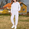 thumbnail image 6 of NOLDARES Toddler Baby Boy Fall Clothes Long Sleeve Hoodie Sweatshirts Pants Set Infant Winter Outfits(T017-White), 6 of 6