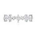 thumbnail image 4 of Rosec Jewels Lab Created Diamond Eternity Ring - Designer Wedding stacking Ring - EF-VS Grade, 925 Sterling Silver, US 4.00, 4 of 8