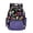 Abstract Flower Print Violet Black, variant on SEANATIVE 17 Inches Kids Backpack Cute School Bag Stylish Book Bag Back to School Essential Casual Daypack for Elementary Middle School Boys Girls, Black Cat Paw Print Violet Black