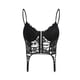 thumbnail image 5 of Top de tirantes cruzados con encaje y espalda descubierta para mujer, estilo sexy europeo y americano, con escote irregular y favorecedor para chica sexy, 5 of 5