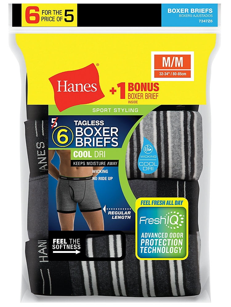 Hanes - Hanes Assorted Color Mens Fresh Comfort Soft Boxer Briefs ...