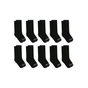 Fruit of the Loom Boys Durable Crew Socks, 10 Pack