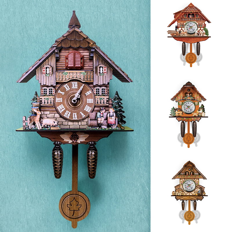 Cuckoo Clock Wood Craft Assembly Wooden Construction Clock Kit Educational Collection TK906