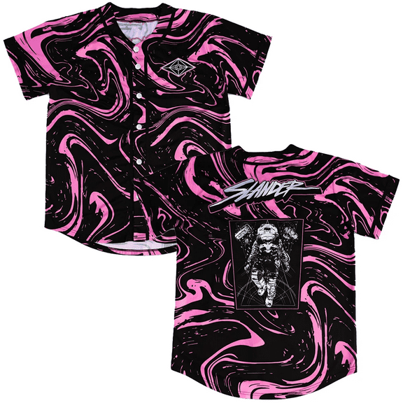 Slander Merch Spaceman Baseball Jersey Tops V-Neck Short Sleeve Shirts Women Men Streetwear