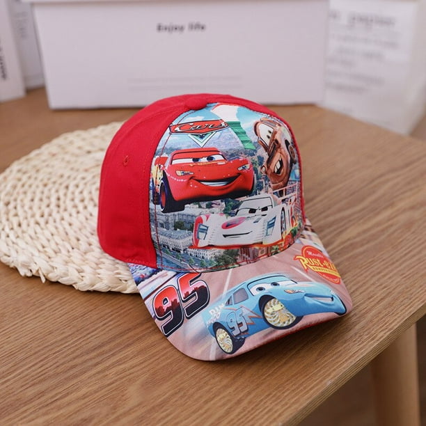 Pixar Cars-Sombrero de sol con estampado de Rayo Mcqueen para niño y niña, gorra de béisbol de dibujos animados, Hip Hop, ajustable, para bebé de 2 a 8 años, 2021 heqiyong LED