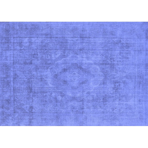 Ahgly Company Indoor Rectangle Oriental Blue Industrial Area Rugs, 8' x 12'