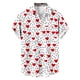 thumbnail image 2 of Blusa y camisa de manga corta con cuello vuelto para hombre, blusa informal de moda con cuello vuelto, blusa estampada de manga corta con botones, blusa de poliéster para hombre, 2 of 6