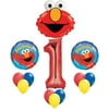Elmo Sesame Street #1 1st First Birthday Party Supply Balloon Mylar Latex Set