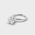 thumbnail image 3 of 1 Carat Round Cut IGI Certified Lab Grown Diamond Engagement Ring for Ladies | Solid 18K White Gold | Stylish Solitaire Diamond Rings| Size 4.5 Diamond-Capitals, 3 of 8