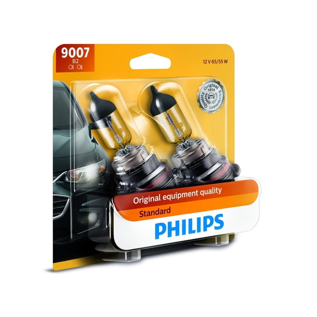 Bombilla halógena estándar Philips 9007B2 para faros delanteros, 12 V, 60/55 W, paquete de 2