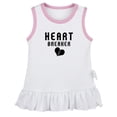 thumbnail image 1 of Heartbreaker Funny Dresses For Baby, Newborn Babies Skirts, Infant Princess Dress, 0-24M Kids Graphic Clothes (White Sleeveless Dresses, 0-6 Months), 1 of 4