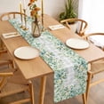 thumbnail image 3 of Table Runner 60 Inches Long for Kitchen Dining, Eucalyptus Leaves Dresser Scarf Farmhouse, Dining Table Decorations for Wedding/Parties, Summer Botanical 13 x 60 In, 3 of 8