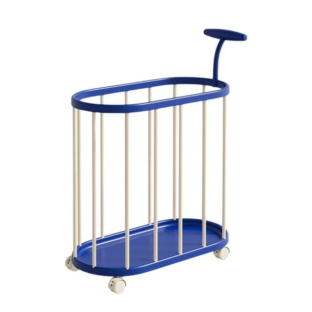 Blue Sports Fitness Equipment Storage Rack Yoga Mat Storage Basket Home Basketball Storage Rack Badminton Racket Storage Cart