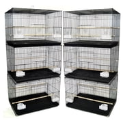 Lot of Six Breeding Breeder Bird Flight Cages For Finches Parakeets Lovebirds Aviaries Canaries Budgies Parakeets