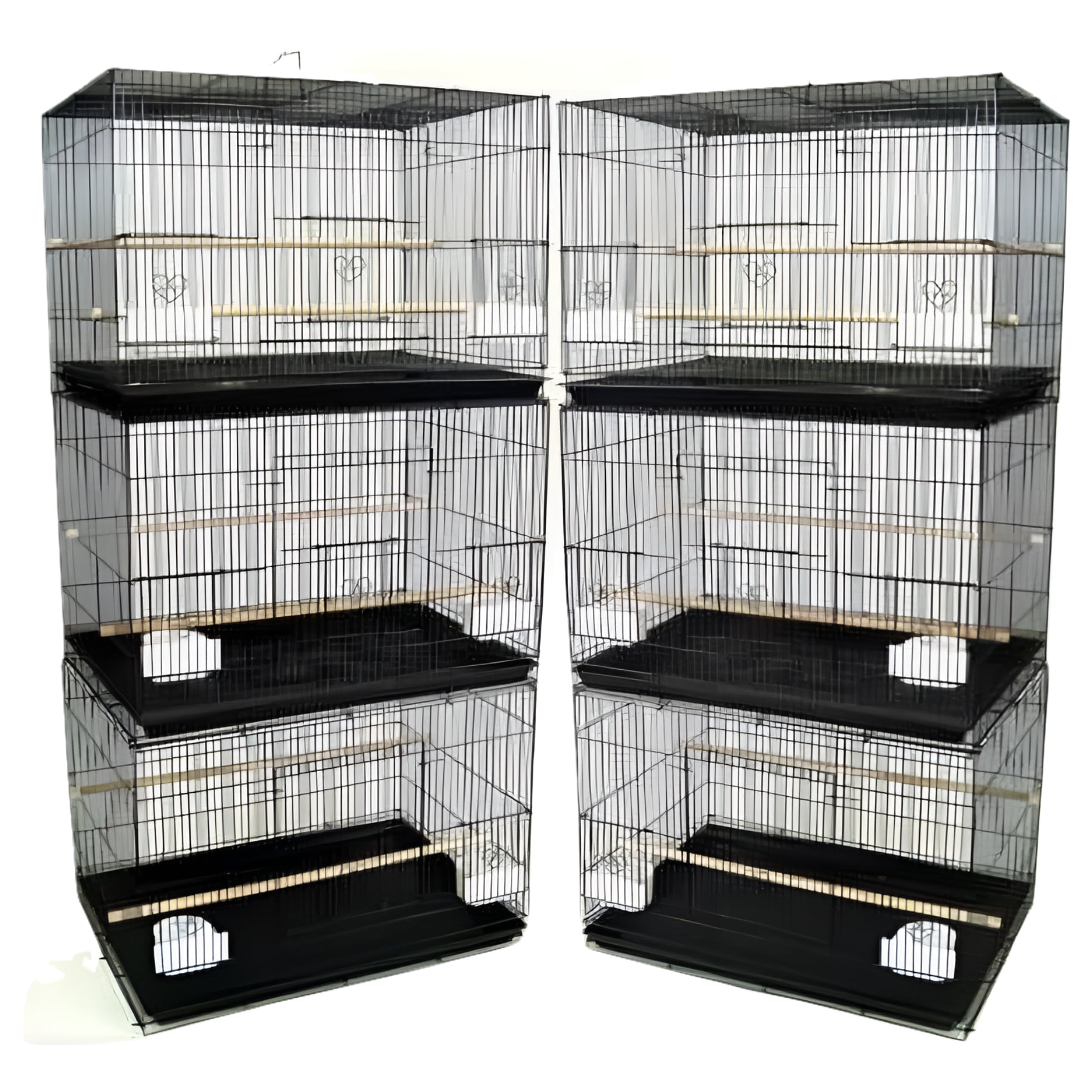 Lot of Six Breeding Breeder Bird Flight Cages For Finches Parakeets Lovebirds Aviaries Canaries Budgies Parakeets