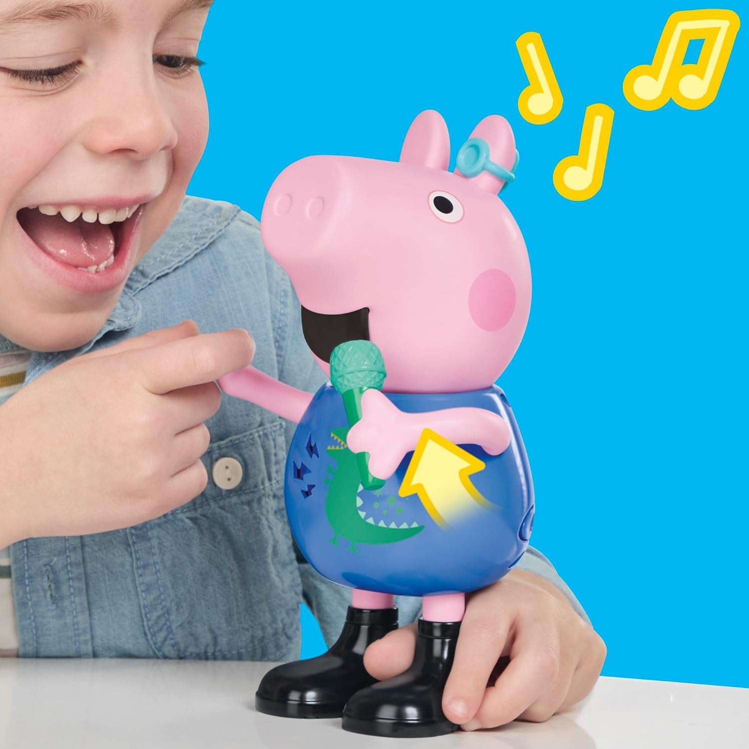 Peppa Pig Toys Joke & Sing George Figure, Musical Preschool Toys for Boys and Girls, 3+
