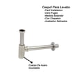 thumbnail image 2 of Cespol Desagüe Para Lavabo Rubinett  Satinado de Acero Inoxidable Acero Inoxidable 1/1/4, 2 of 3