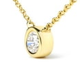 thumbnail image 5 of 10K Yellow Gold Bezel-Set Diamond Solitaire Pendant Necklace (H-I Color, SI2-I1 Clarity) - Choice of Gold Color and Weight, 5 of 8