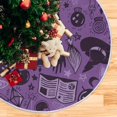 thumbnail image 5 of GZHJMY Halloween Tree Skirt Skull Xmas Tree Skirt Floor Door Round Mat Decorations for Holiday Party Home Christmas Day Ornaments, 35.4", 5 of 6