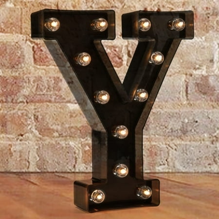 Panneau Décoratif à Lettres Illuminées LED - Lettres Alphabet avec Lumières pour Mariage, Anniversaire, Fête, Noël, Lampe de Nuit, Décoration de Bar à Domicile, Noir