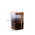thumbnail image 2 of Bearachild Tarro de cristal transparente para granos de café, tarro de almacenamiento práctico con cuchara, tapa de para condimentos, cocina de té Almacenamiento y organización del hogar Bearachild HA024746-00, 2 of 6