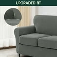 CHUN YI Living Room Stretchable Slip Couch Cover with Separate Cushion