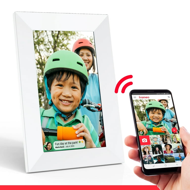 ONN 10” Wi-Fi Digital Picture Frame | Send Photos & Videos Instantly via the Free Frameo App, 100096733