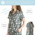 thumbnail image 3 of Hello Mello Satin Lounge Top and Pants, 2-Piece Pajama Set Petal to the Metal, X-Large/XX-Large (Women's), 3 of 9