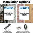thumbnail image 3 of (2 Pack) Evacuation Route OSHA Notice Sign 10 Inch X 14 Inch Plastic Sign, Weather Resistant, UV Protected for Workplace, Business, and Construction Site, Made in the USA, 3 of 8