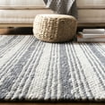 thumbnail image 5 of SAFAVIEH Marbella Christabella Striped Area Rug, Grey/Chocolate, 8' x 10', 5 of 11