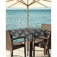 thumbnail image 3 of Moroccan Classical Rhombus Pattern Square Tablecloth with Zipper,Waterproof Table Cloth with Umbrella Hole Patio Tablecloths for Outdoor Tables,Kaleidoscope Abstract Art Spillproof Table Cover, 3 of 6